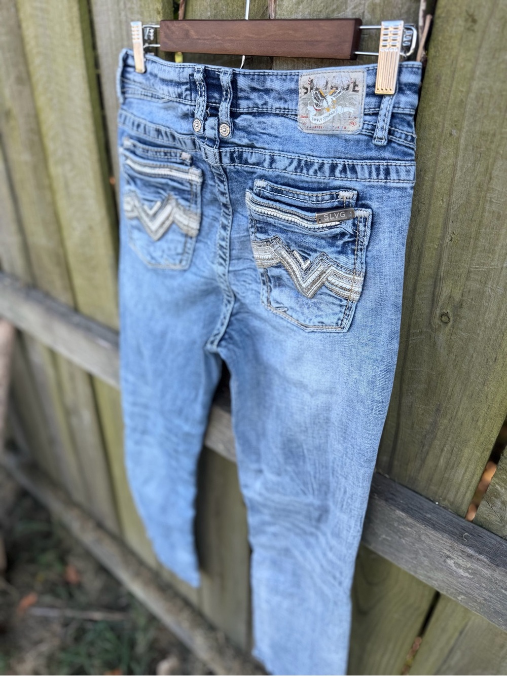 Salvage boys Light Blue Distressed Skinny Jeans - Picture 4 of 5